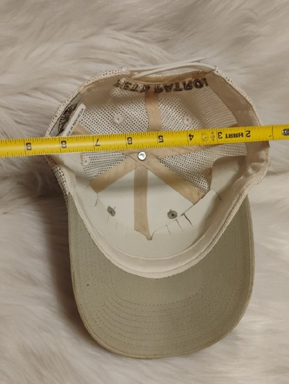 (C-75) Indianapolis Speedway Beige Mesh-Back Hat